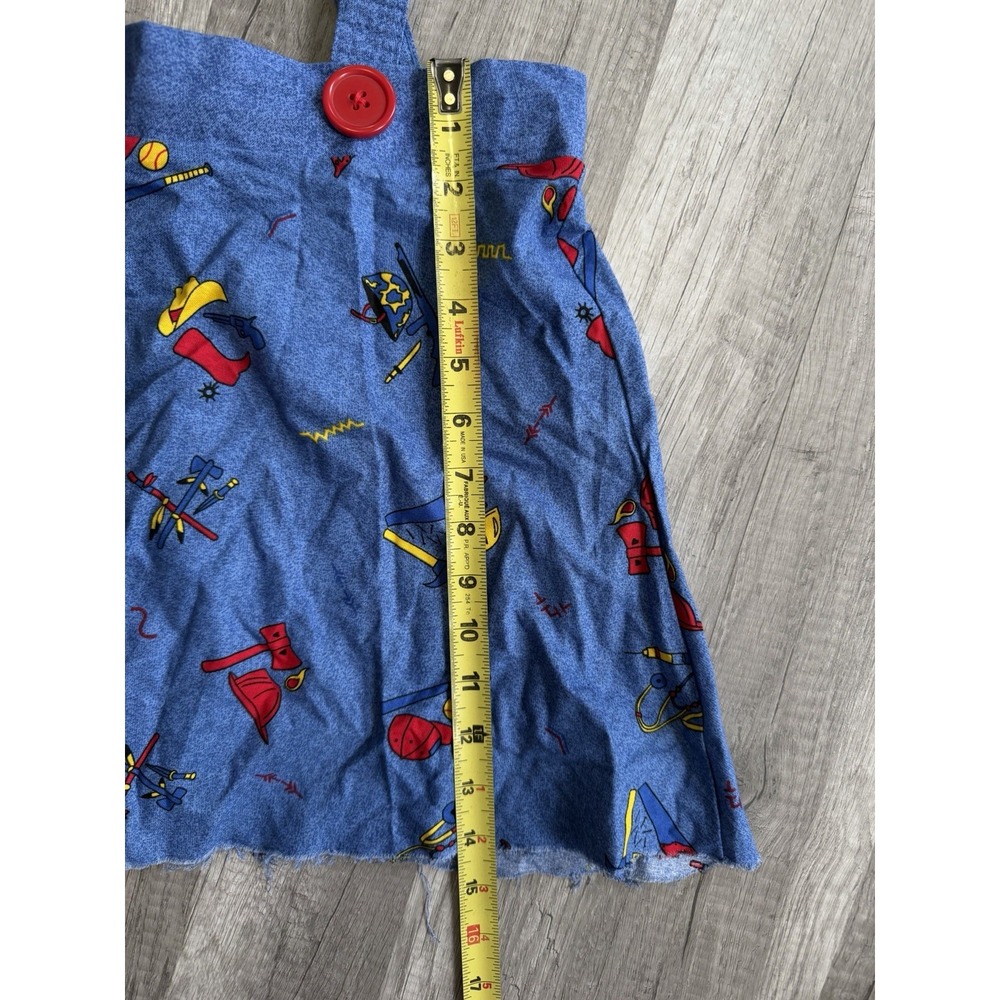 Spirit Halloween Chucky Costume skirt womens Medium 30" waist suspenders blue - Picture 12 of 16